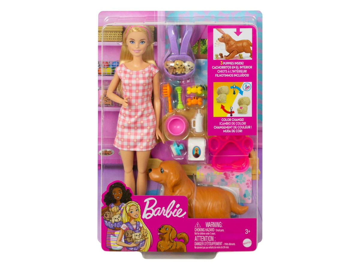 Coffret de poupées « Chien et chiots / Jeu de coiffure »