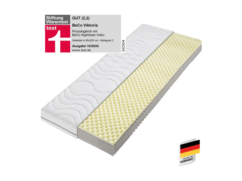 Matelas en mousse viscoélastique, 7 zones, H2/H3