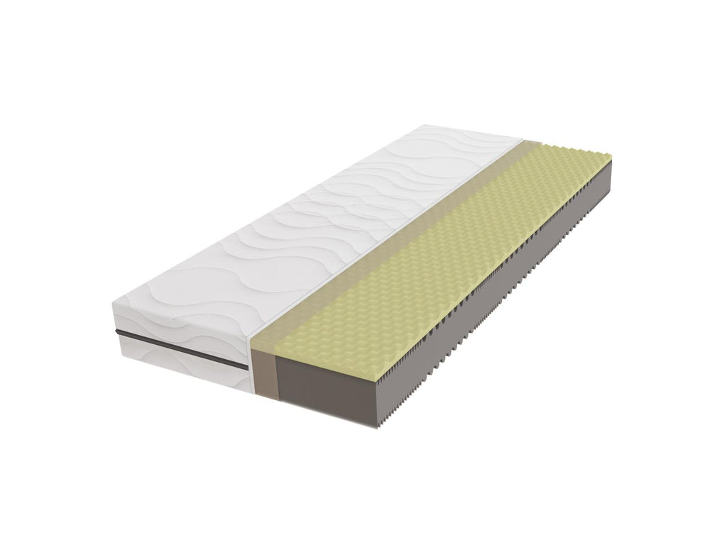 Matelas en mousse viscoélastique, 7 zones, H2/H3