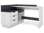 Bureau d'angle Belfast avec compartiments, 129 x 105 x 83 cm