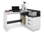 Bureau d'angle Belfast avec compartiments, 129 x 105 x 83 cm