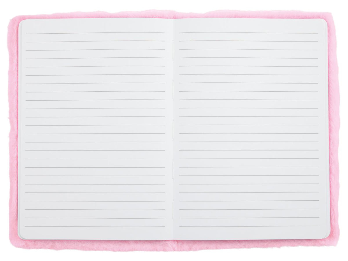 Carnet avec couverture peluche