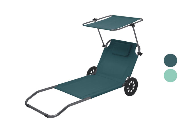 Chaise de plage à roulettes