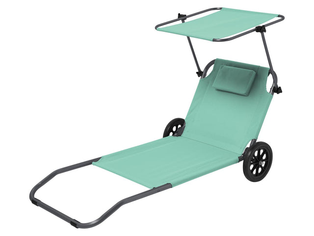 Chaise de plage à roulettes