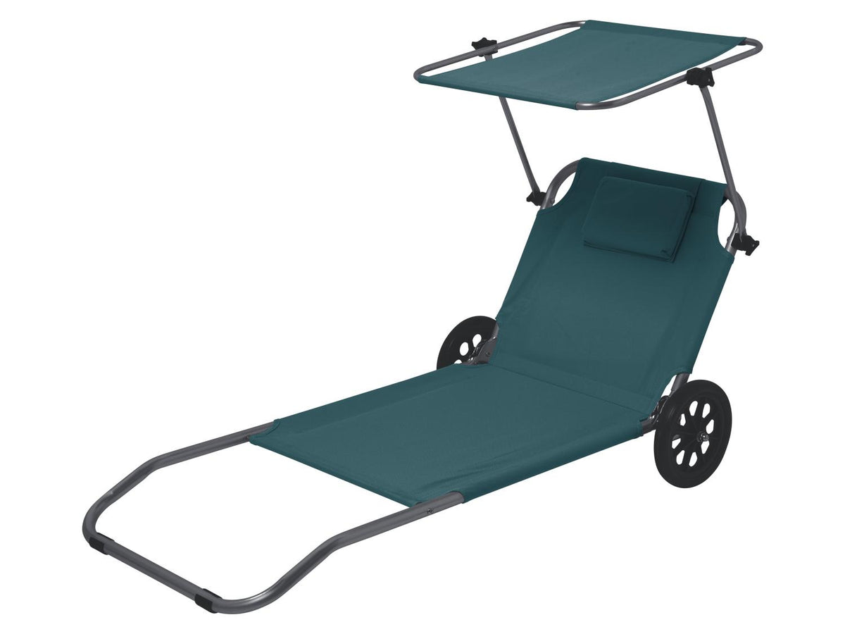 Chaise de plage à roulettes