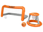 Filet d’aqua volley gonflable ou set de but et panier gonflables