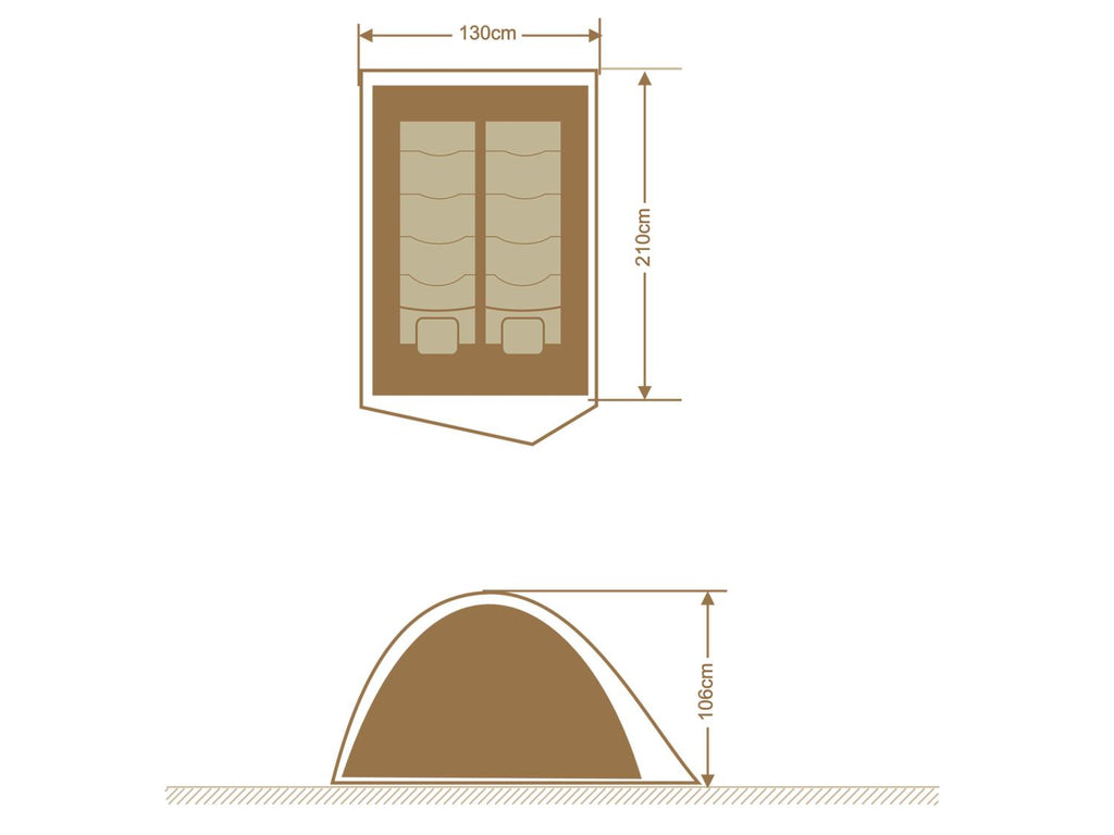 Tente de camping, 2 personnes