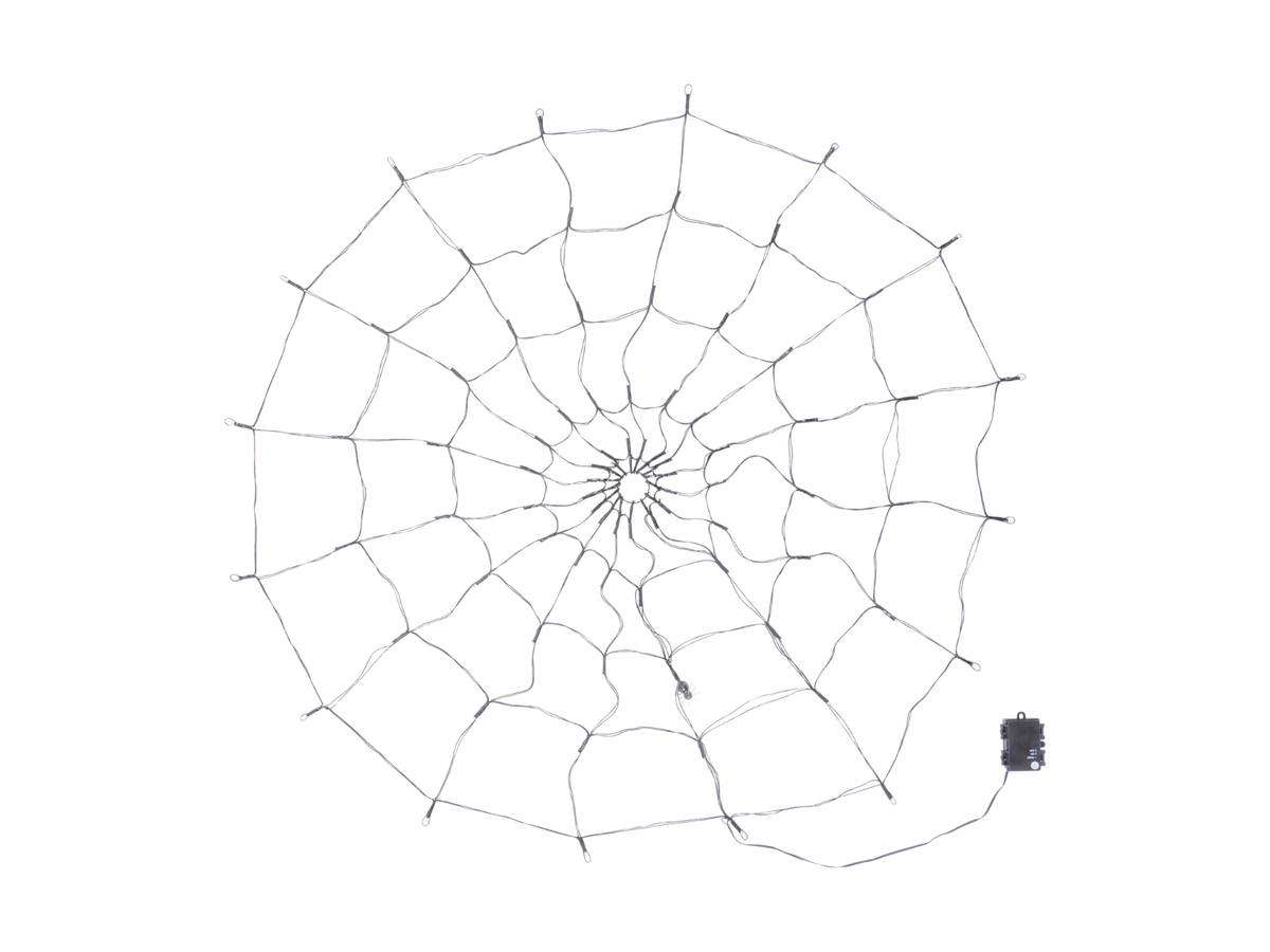 Décoration d'Halloween « Toile d'araignée LED », avec 80 LED