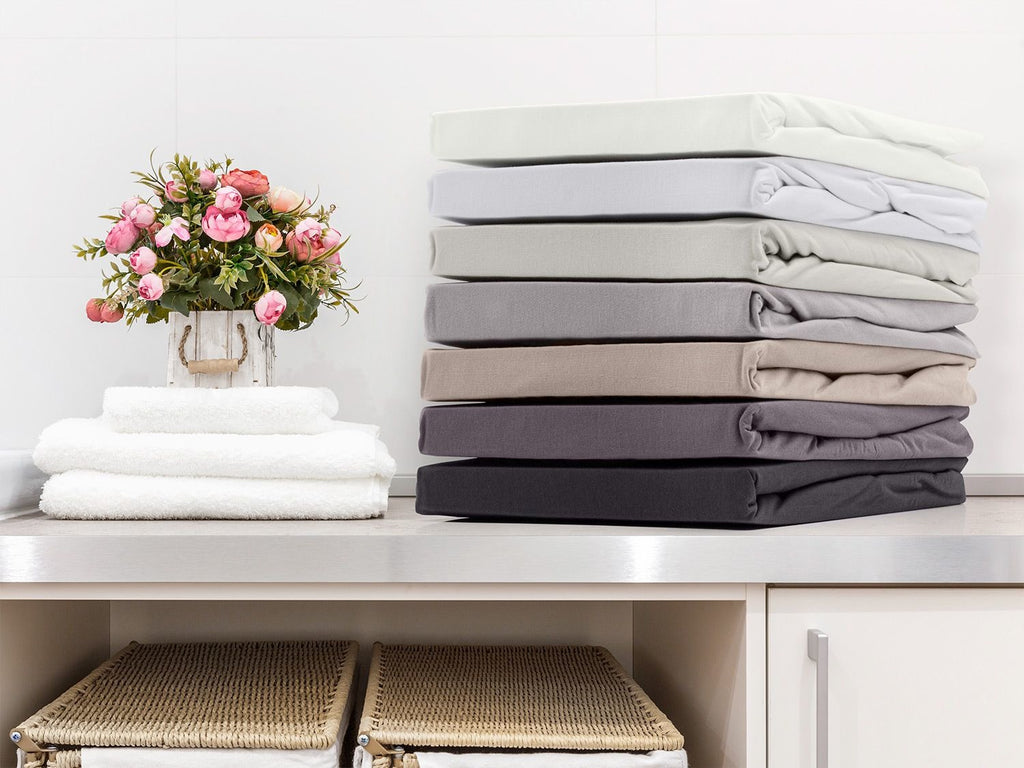 Drap-housse en jersey, pour matelas Boxspring Biberna