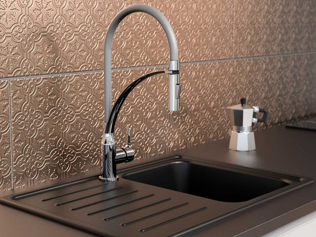 Robinet d'évier cuisine avec douche à vaisselle et tuyau interchangeable