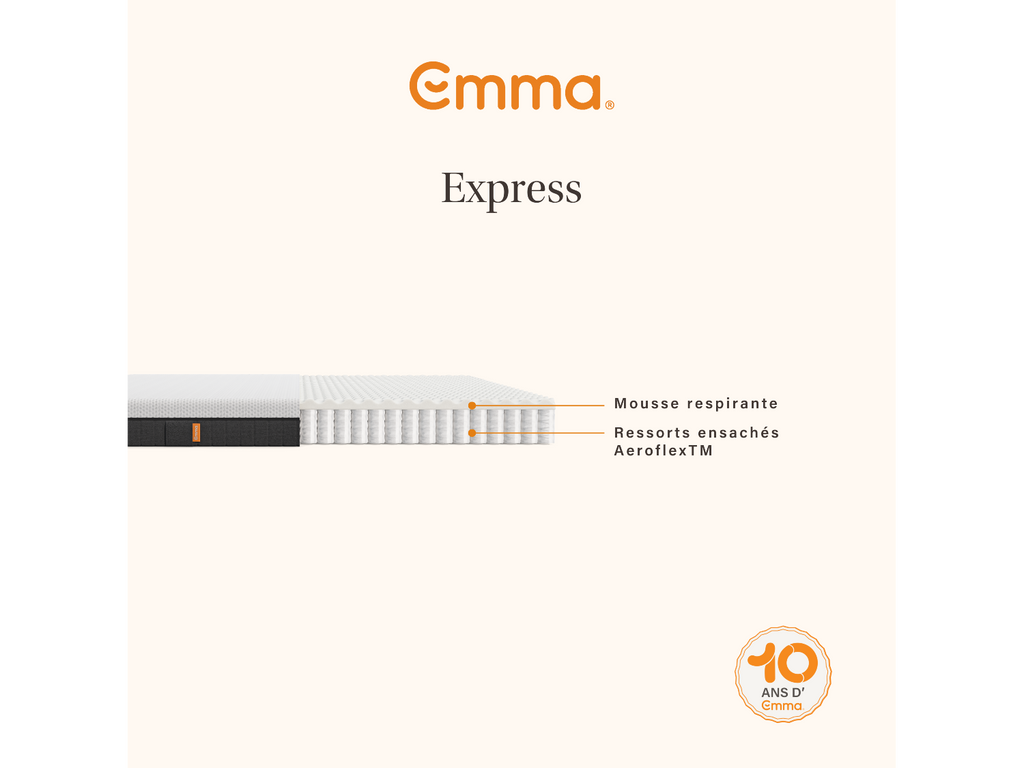 Emma Express matelas à ressorts ensachés, H2