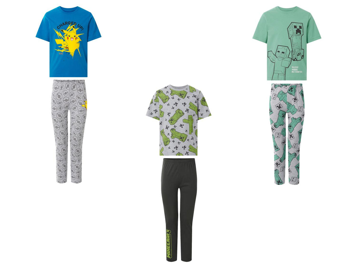 Ensemble pyjama Minecraft ou Pokemon enfant