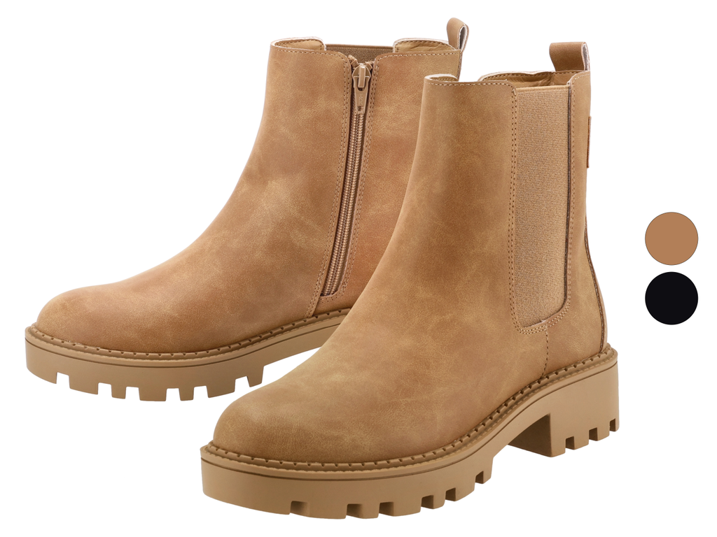 Bottines femme, avec insert élastique sur le côté