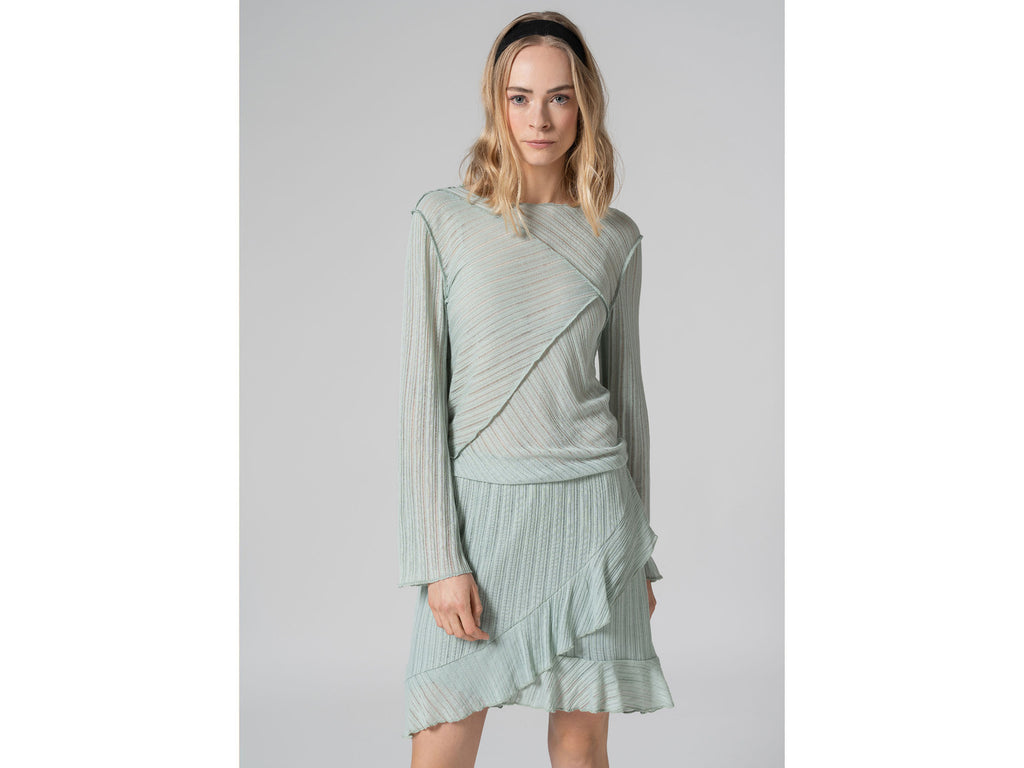 Jupe courte texturée femme