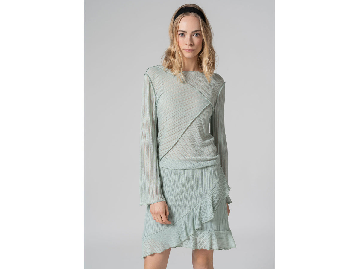Jupe courte texturée femme