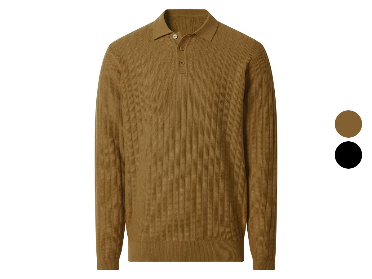 Polo-pull en maille pour homme