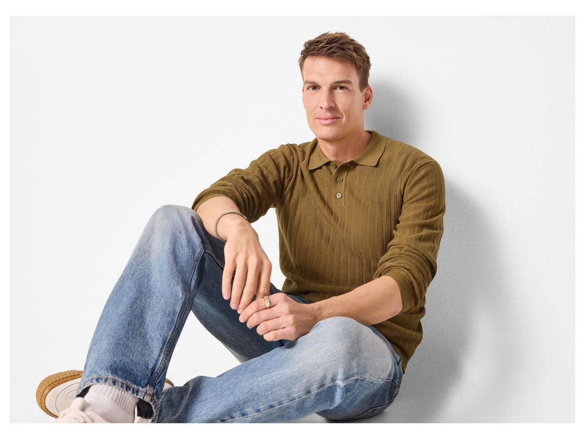 Polo-pull en maille pour homme