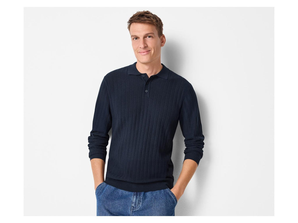 Polo-pull en maille pour homme