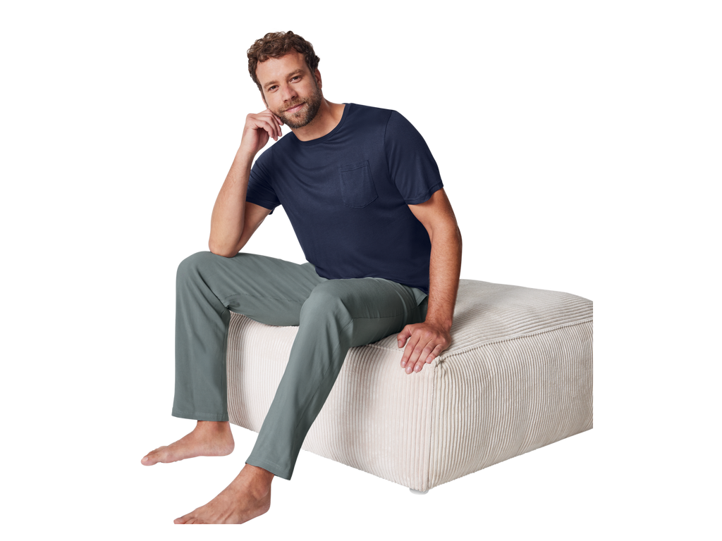 Pyjama homme, avec ceinture élastique