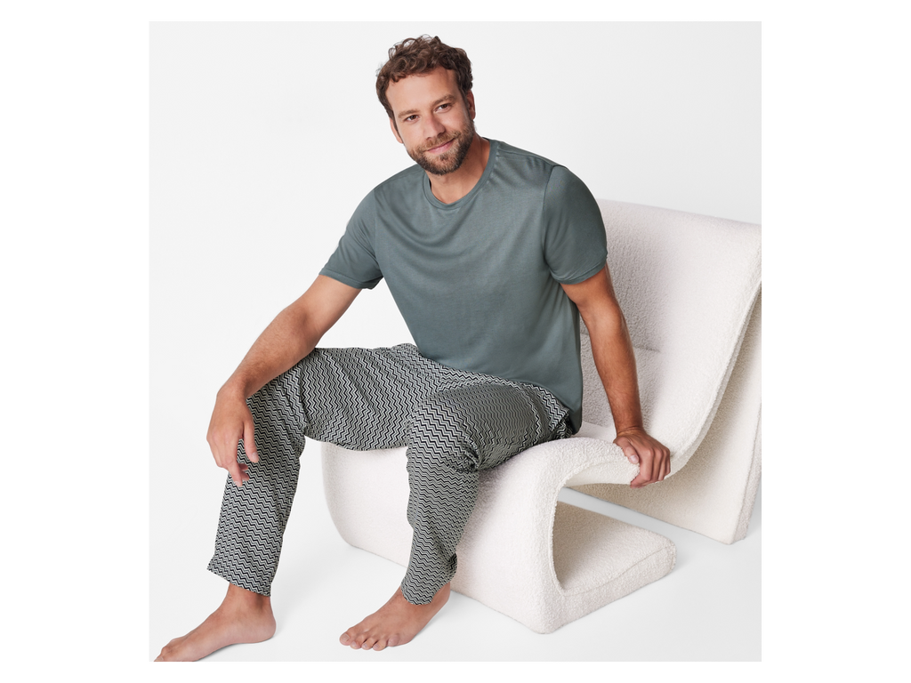 Pyjama homme, avec ceinture élastique
