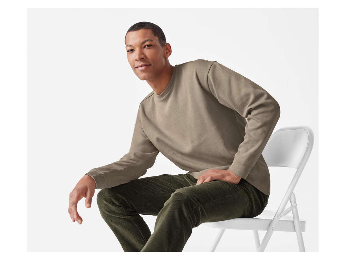 Sweat côtelé homme