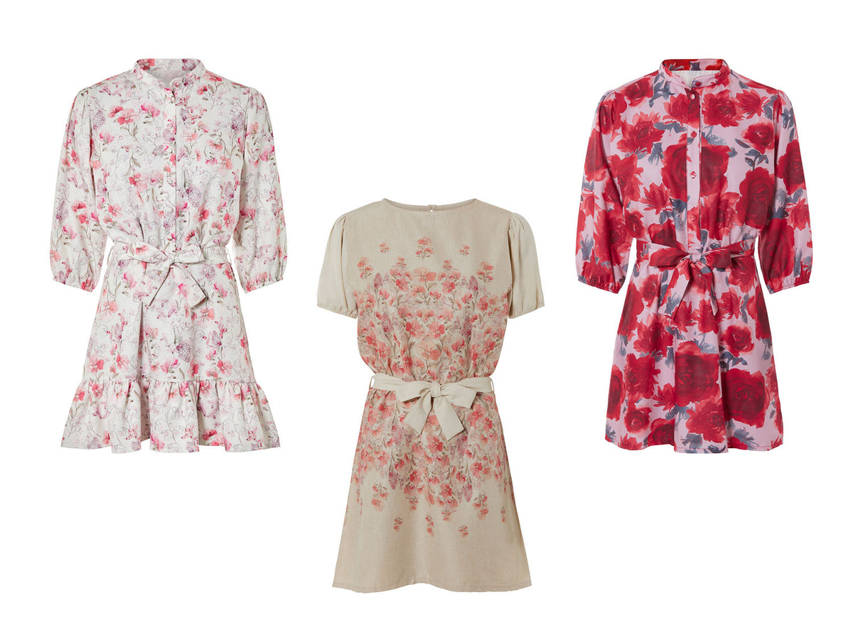 Mini-robe effet lin femme