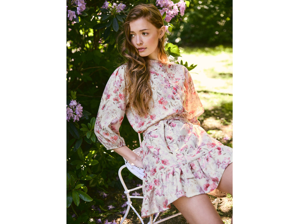 Mini-robe effet lin femme