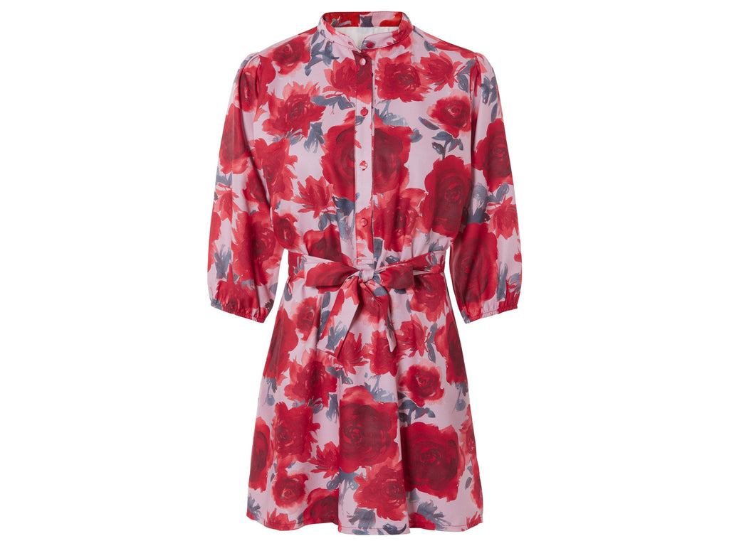 Mini-robe effet lin femme