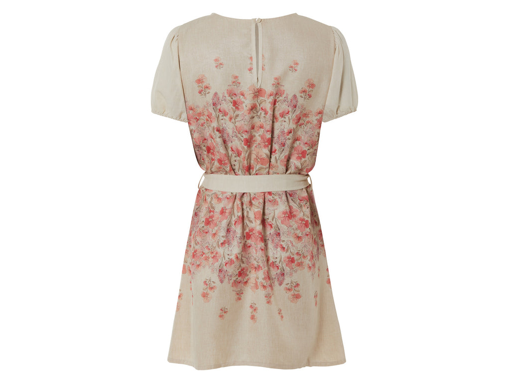 Mini-robe effet lin femme