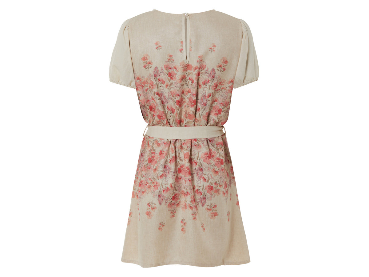 Mini-robe effet lin femme