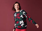 Pull de Noël en maille fine pour femme