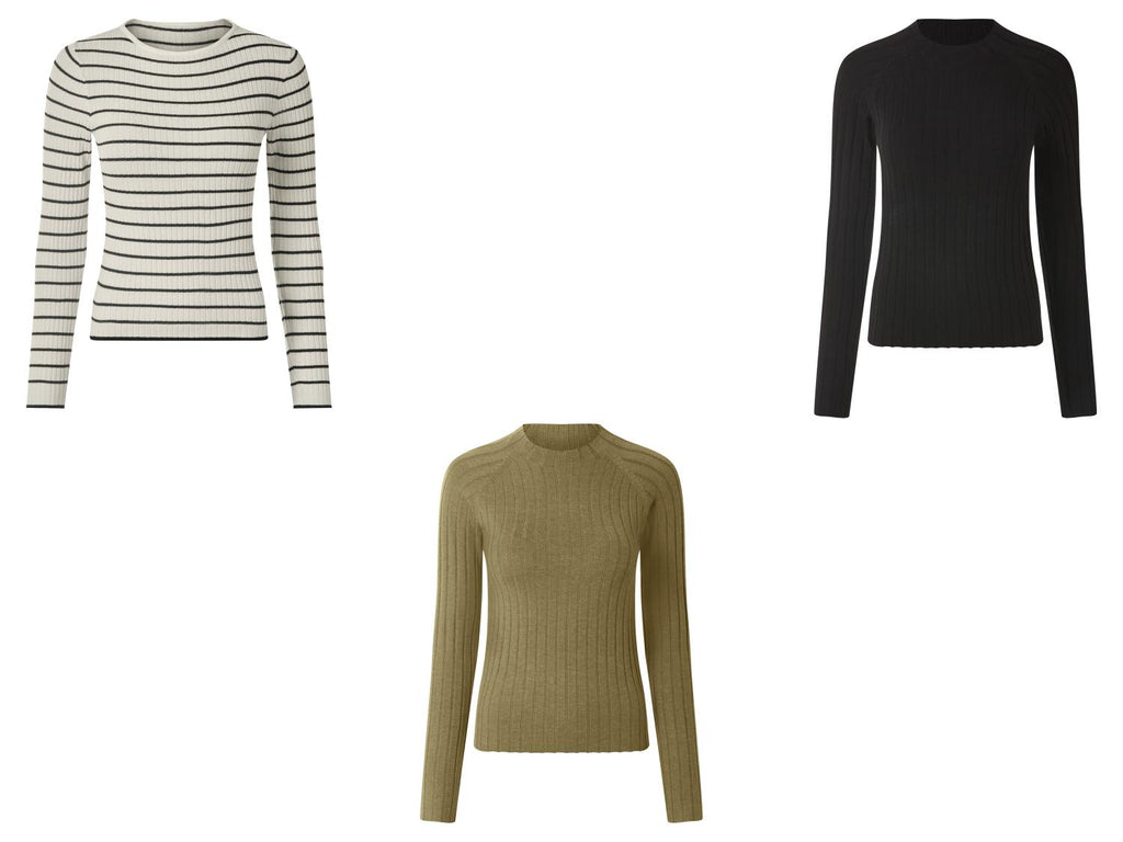 Pull en maille côtelé femme