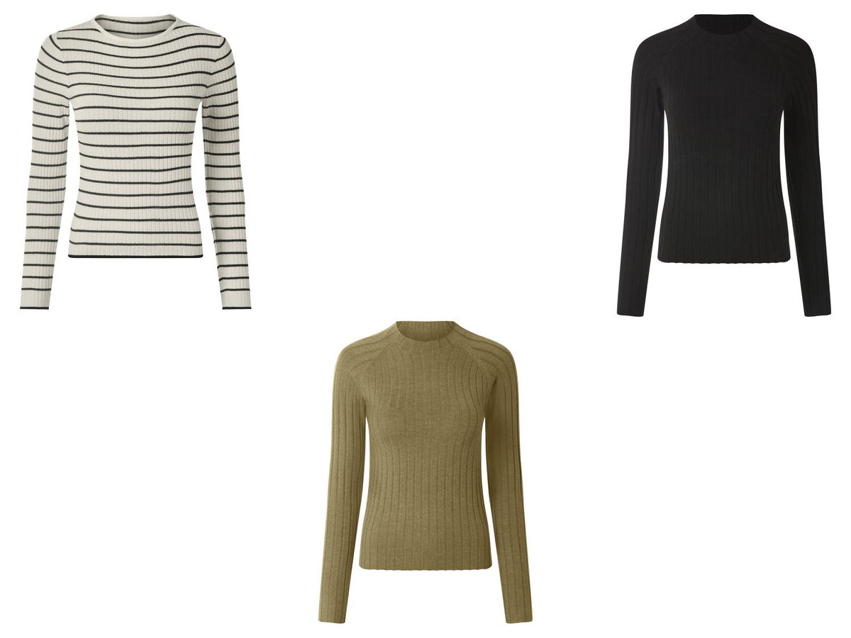 Pull en maille côtelé femme