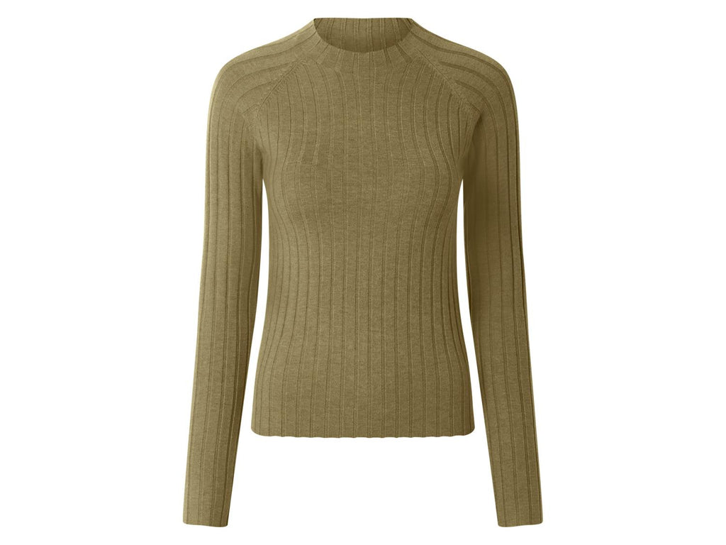 Pull en maille côtelé femme