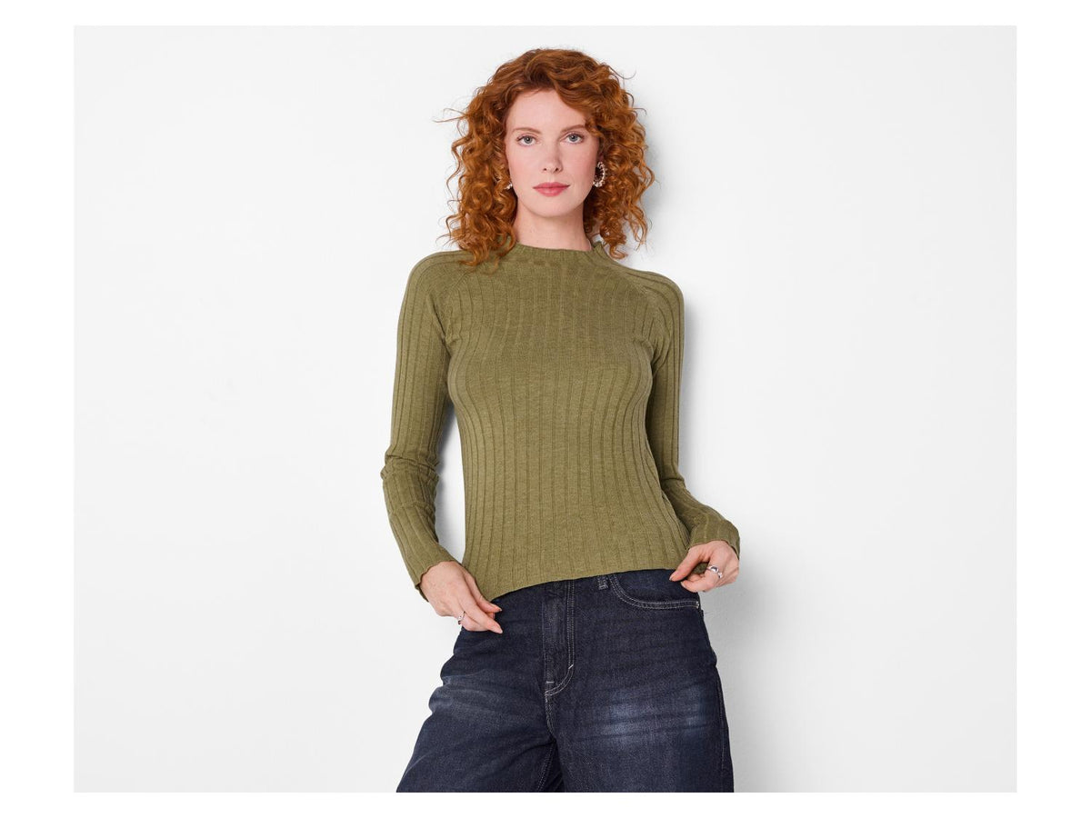 Pull en maille côtelé femme