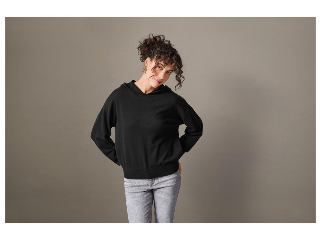 Pull ou sweat à capuche en maille fine femme