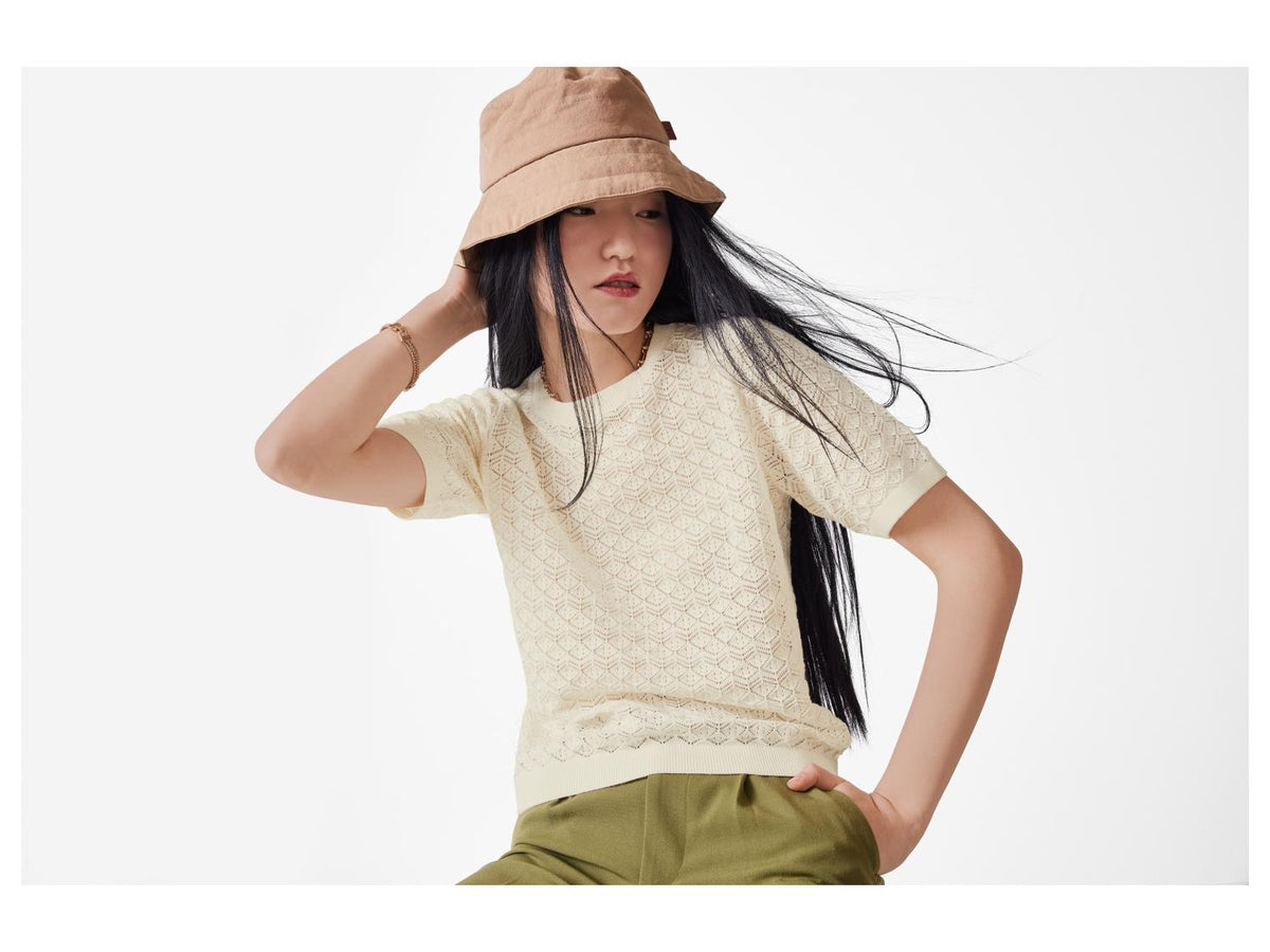 Pull-over ajouré pour femme