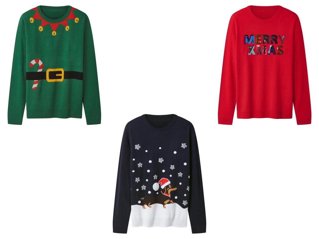 Pull-over de Noël femme avec effet LED / Pull-over de Noël avec musique / Pull-over de Noël