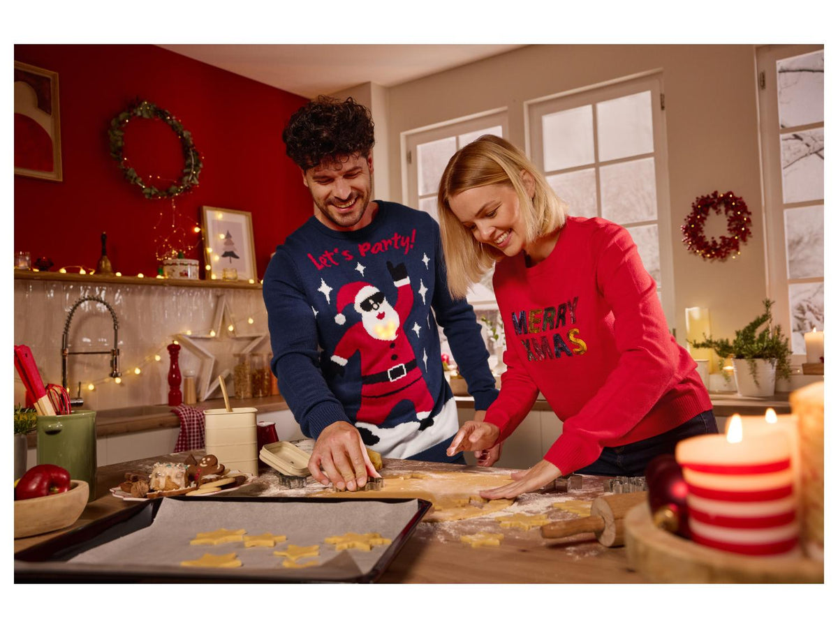 Pull-over de Noël femme avec effet LED / Pull-over de Noël avec musique / Pull-over de Noël