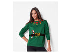 Pull-over de Noël femme avec effet LED / Pull-over de Noël avec musique / Pull-over de Noël