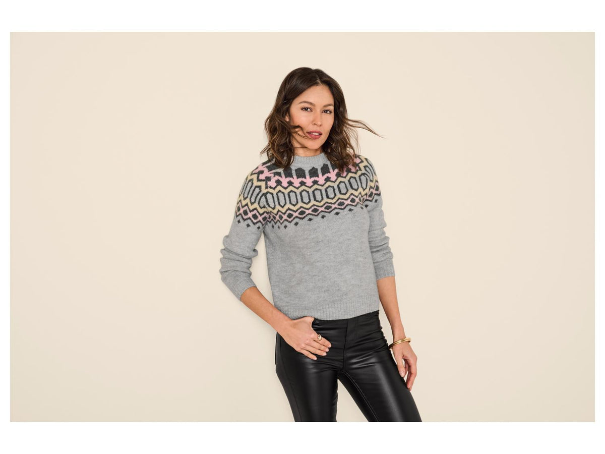 Pull-over en grosse maille femme