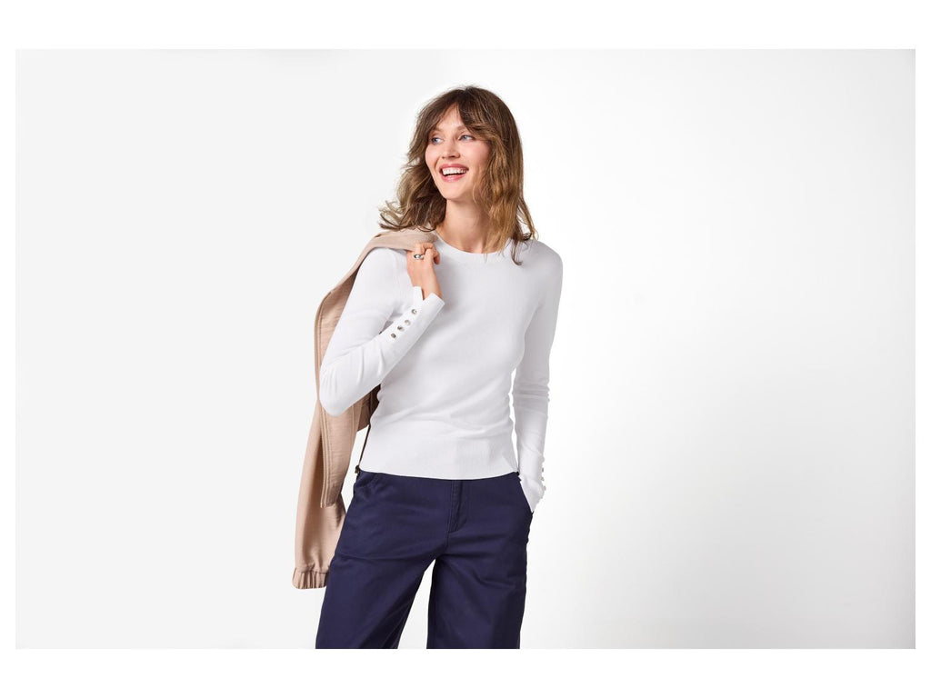Pull-over en maille fine pour femme