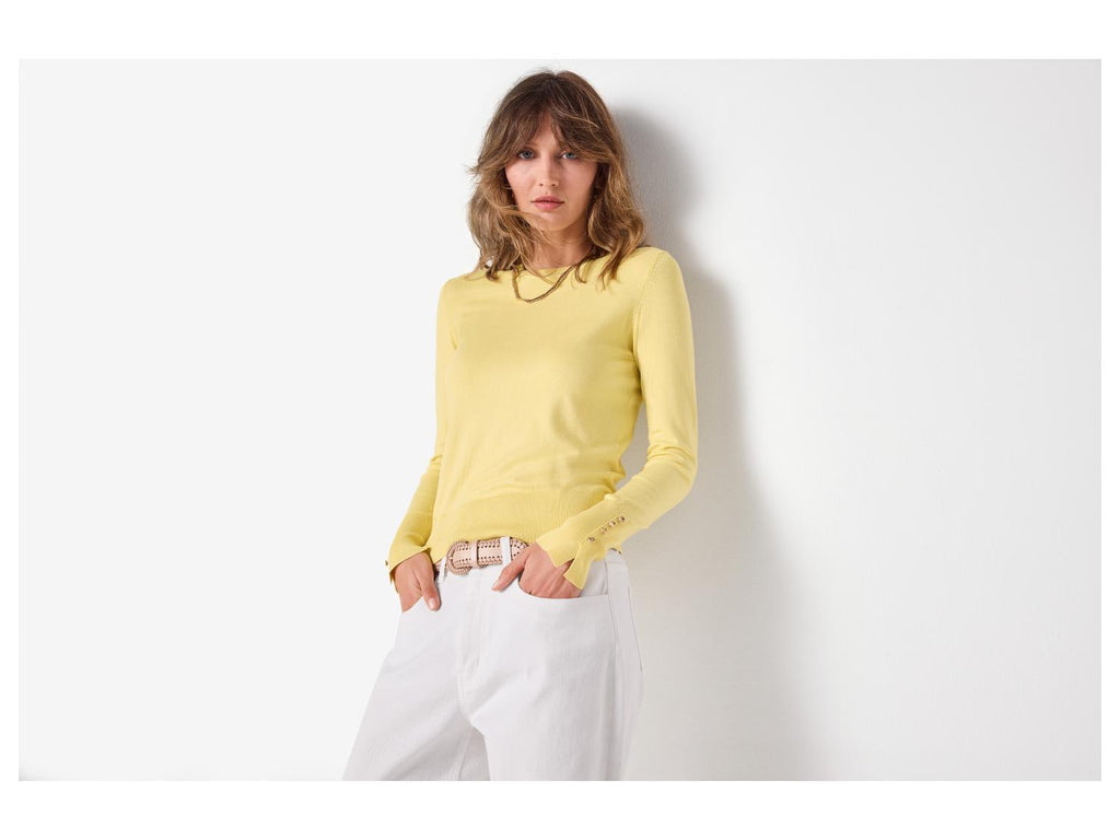 Pull-over en maille fine pour femme