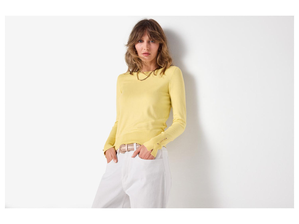 Pull-over en maille fine pour femme
