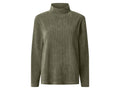 Pull-over femme aspect velours côtelé