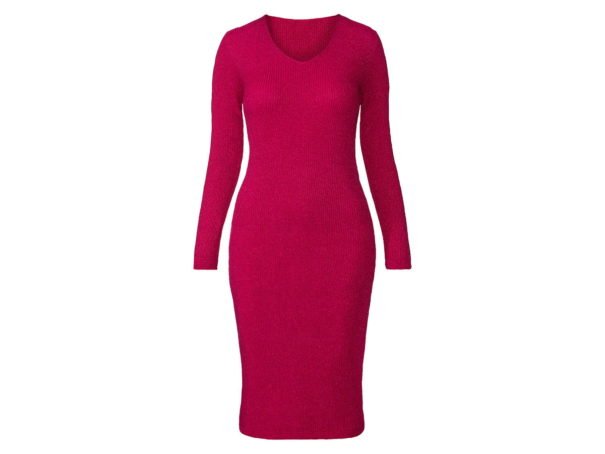 Robe en maille côtelée femme