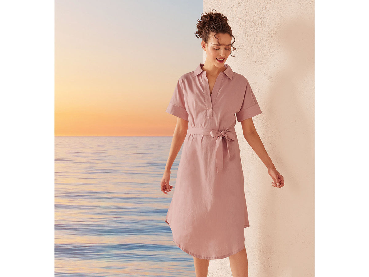 Robe longue en lin femme