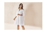 Robe mini à broderies femme