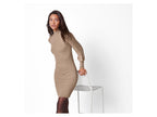 Robe pull côtelée femme
