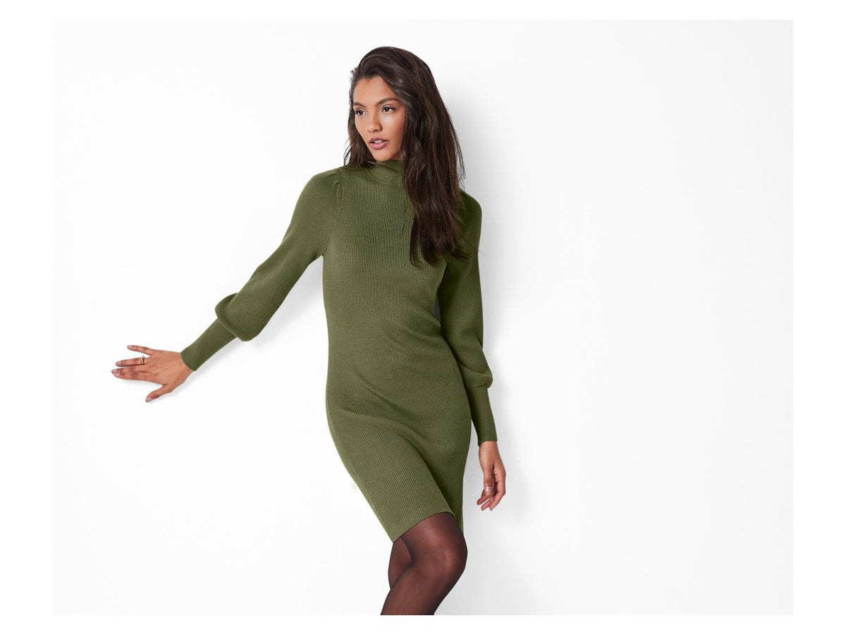 Robe pull côtelée femme